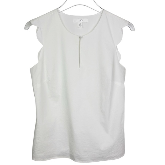 1901 Tops - 1901 White Sleeveless Blouse Size XS